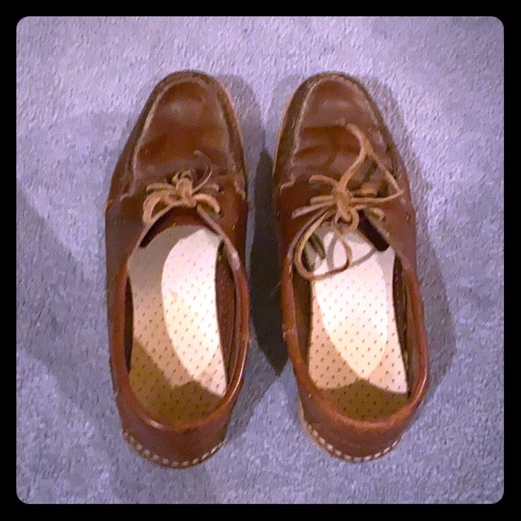Sebago docksides boat shoes vintage lace up size 7.5 - Picture 11 of 13